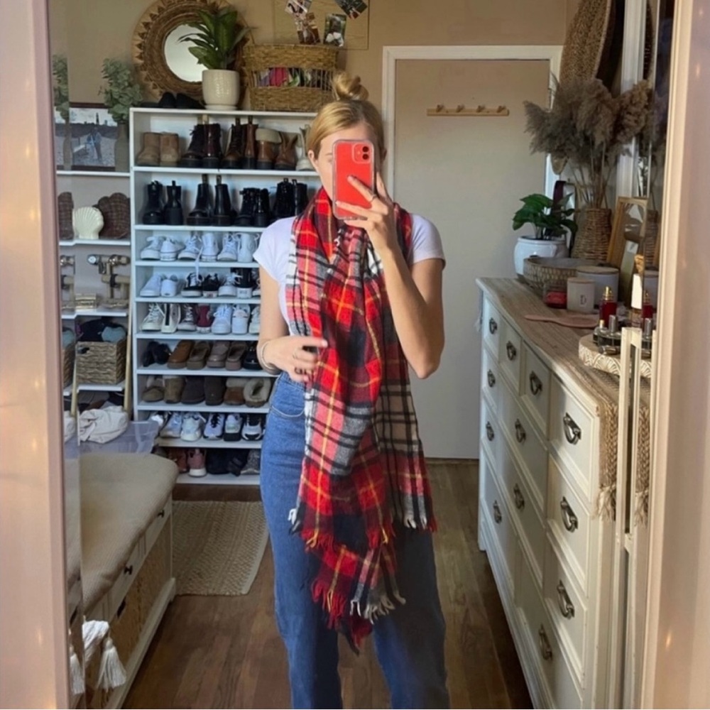 Amazon wrap around plaid scarf